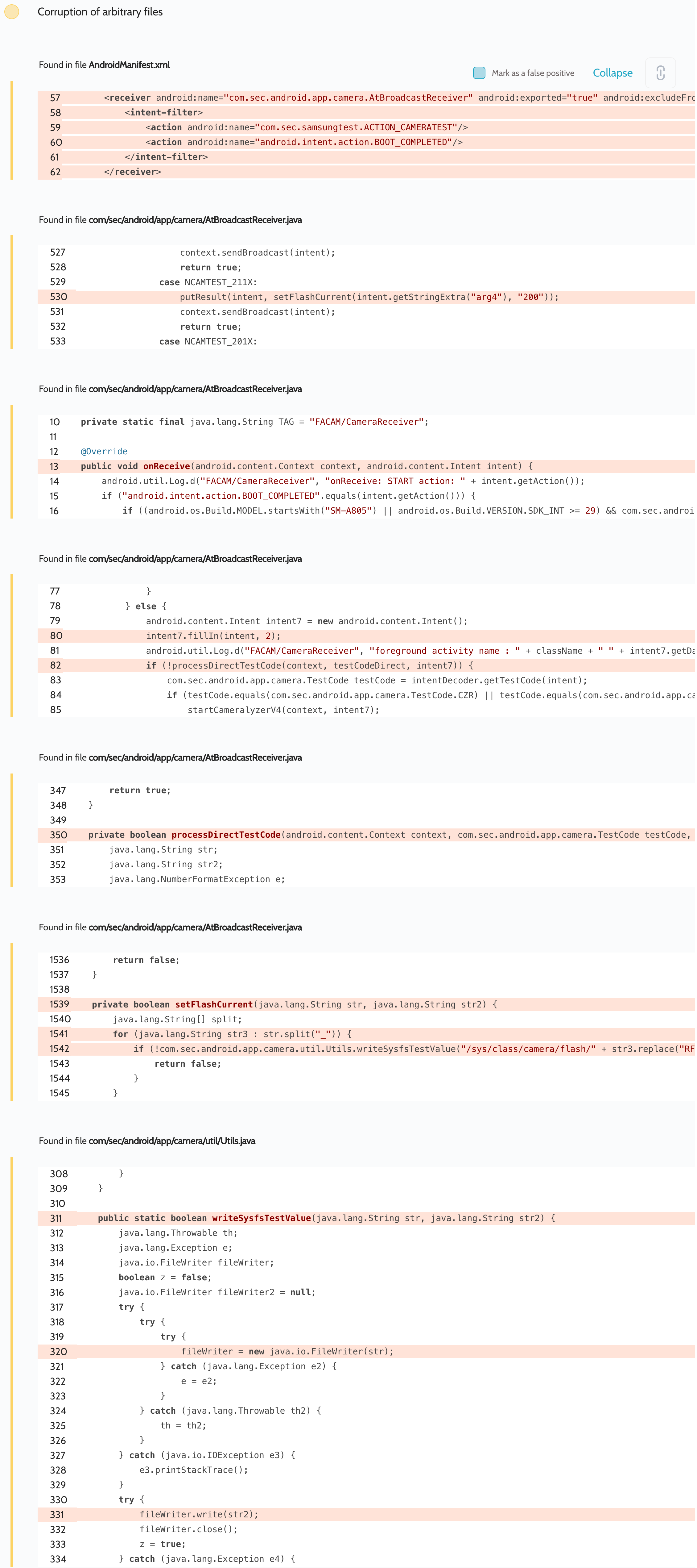 FactoryCamera corruption report